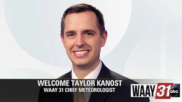 Taylor Kanost to Join WAAY in Hunstville as Chief Meteorologist